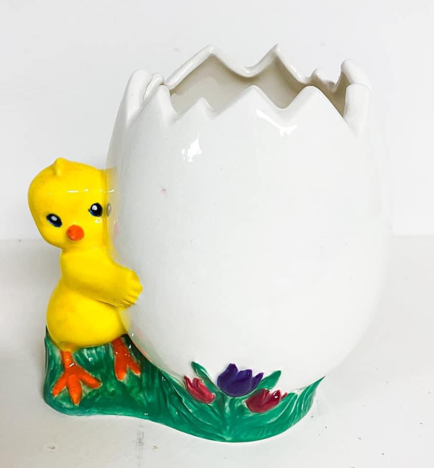 Ceramic Easter Egg with Chick